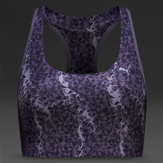 Puma WT Essential Graphic Bra Black Bean / Periscope for Women